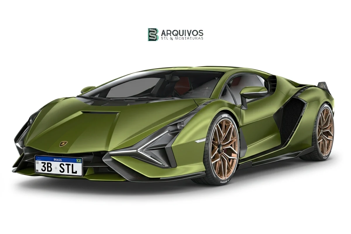 Modelo 3D STL - Lamborghini Sian 2020 — foto 3